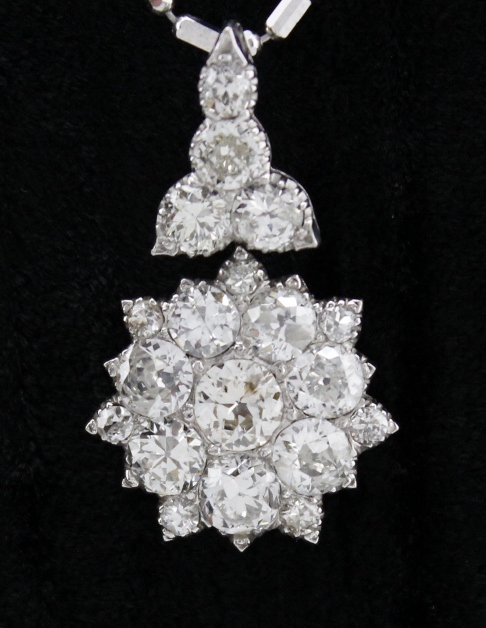 (image for) ANTIQUE DESIGN "BIG SIZE" OLD CUT DIAMOND PENDENT